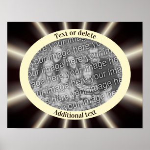 Poster Abstrato Rays Frame Crie sua própria foto