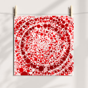 Poster Abstrato Red Bubbles Digital Espiral