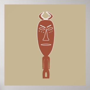 Poster abstrato retrato africano