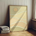 Poster Abstrato retro montagens sunset<br><div class="desc">Um abstrato monta a paisagem do pôr do sol,  com vibrações retrorreflectoras e cores sépias vintage.</div>