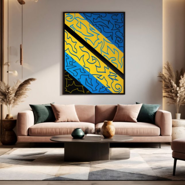Poster Abstrato Ritmo Vibrante  (Criador carregado)