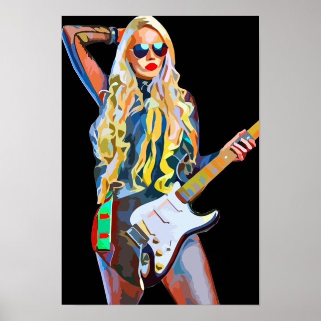 Poster Abstrato Rocker Pintinho Musical Art (Frente)
