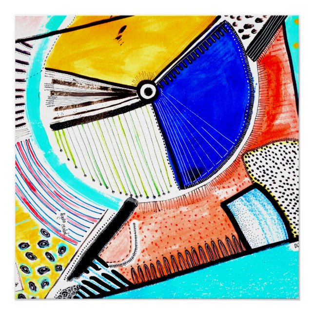 Pôster Abstrato roda (Frente)