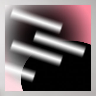Poster Abstrato Rosa com Raios de Luz AP0005