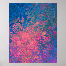 Abstrato, Rosa, Púrpura e Azul, Tinta Álcool