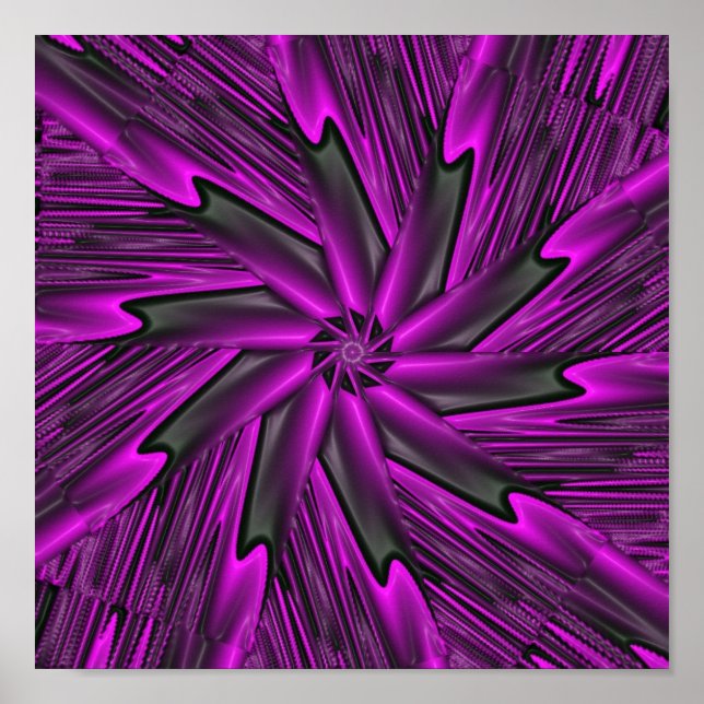 Poster Abstrato Roxo (Frente)