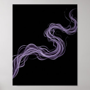 Poster Abstrato Roxo Fumaça - Arte da Parede Eetérea