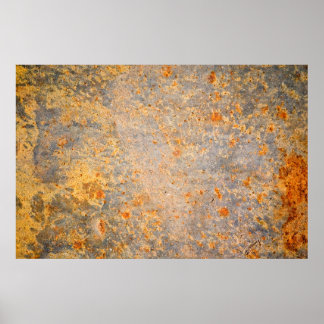 Poster Abstrato rusty grunge metal para trás abstrato, ag
