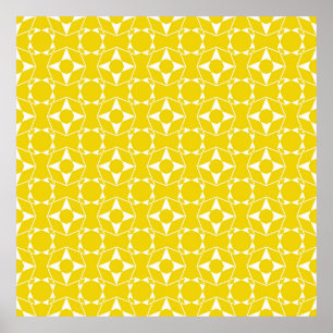 Poster Abstrato sem costura, de Ripe Lemon yellow col