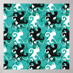 Poster Abstrato sem descontinuidades padrão qualitativo i