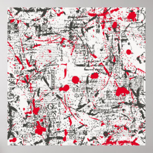 Poster Abstrato sem falhas com fragmentos de não lidos