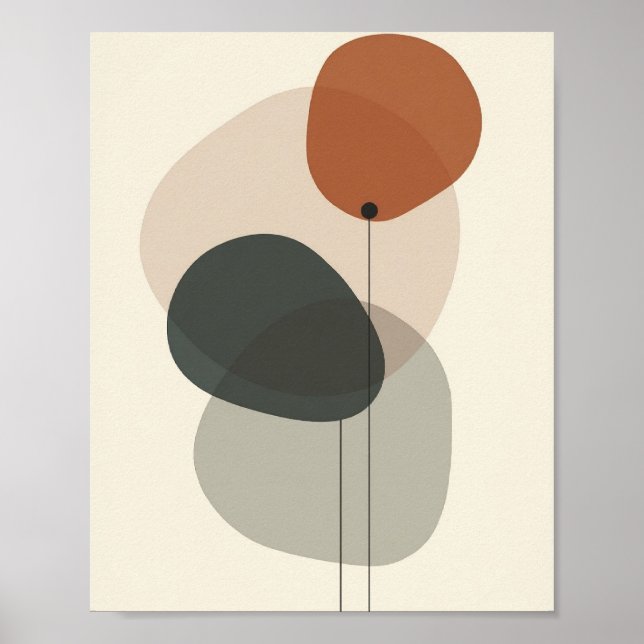 Poster Abstrato Shapes Wall Art (Frente)