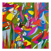 Abstrato Sharpie Art, "Jazz Feature" Glossy Poster