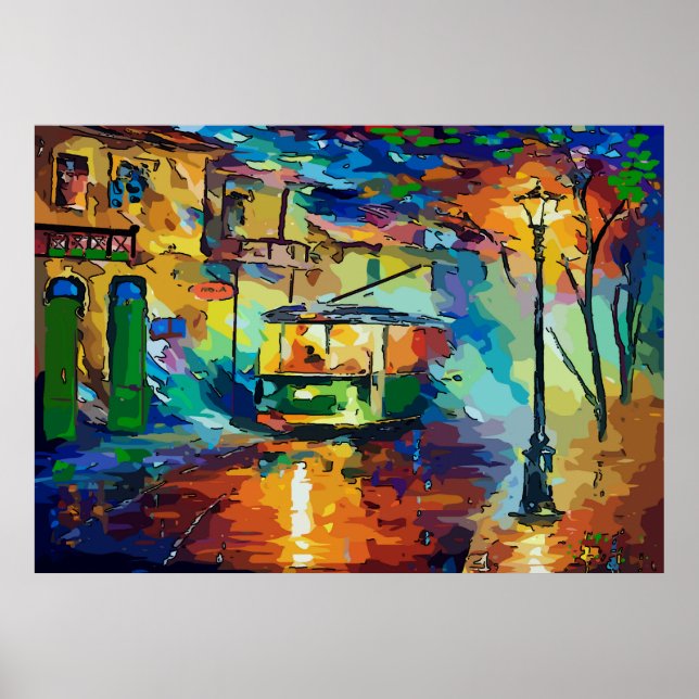 Pôster Abstrato Streetcar (Frente)