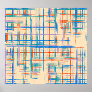 Poster Abstrato stripes, tapete de erva étnica colorido.