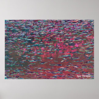 Pôster Abstrato submarino - Peça 7 (Aquarela)