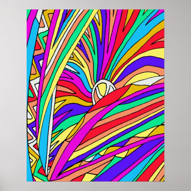 Poster Abstrato Sunset (Frente)