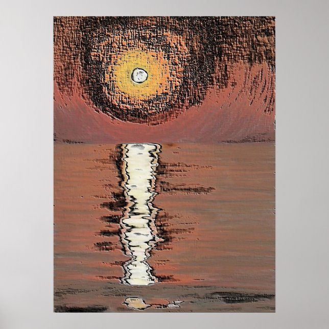 Pôster Abstrato Sunset (Frente)