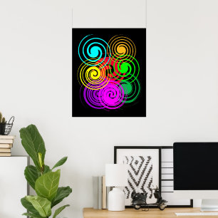 Poster Abstrato Swirl