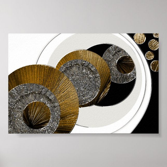 Poster Abstrato Texturizado Inexplicado (Frente)