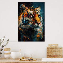 Poster Abstrato Tiger