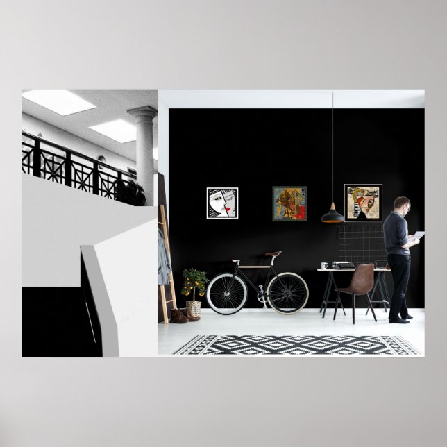 Poster Abstrato Trabalho de arte por Leslie Sigal Javorek (Frente)