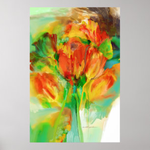 Poster Abstrato tulipa