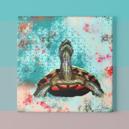 Pôster Abstrato Turtle Trabalho de arte
