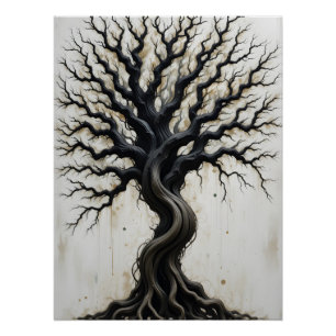 Pôster Abstrato Twisted Tree