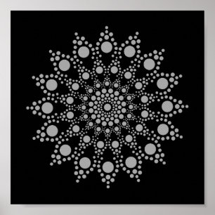 Poster Abstrato único Art Mandala Modelo