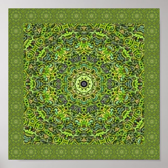 Poster Abstrato Verde Delícia (Frente)