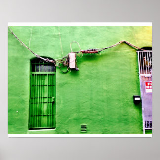 Poster Abstrato Verde Muro