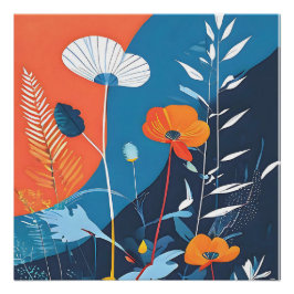 Pôster Abstrato Vivid Blooms Poster