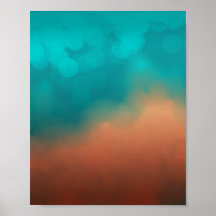 Abstrato Wall Art Blue Tea Turquoise Cor