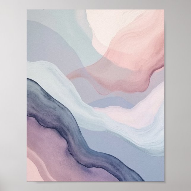Poster Abstrato Watercolor Art (Frente)