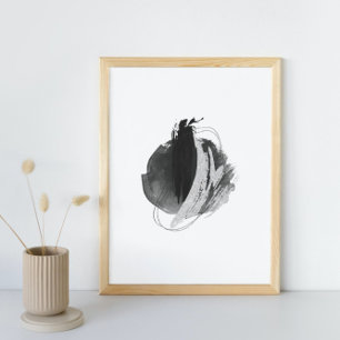 Poster Abstrato Watercolor Geométrica, Abstrato, Mínima