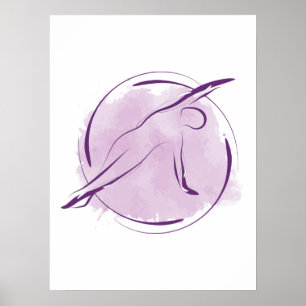 Poster Abstrato Watercolor Pilota Pose