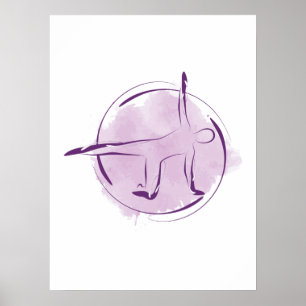 Poster Abstrato Watercolor Pilota Pose