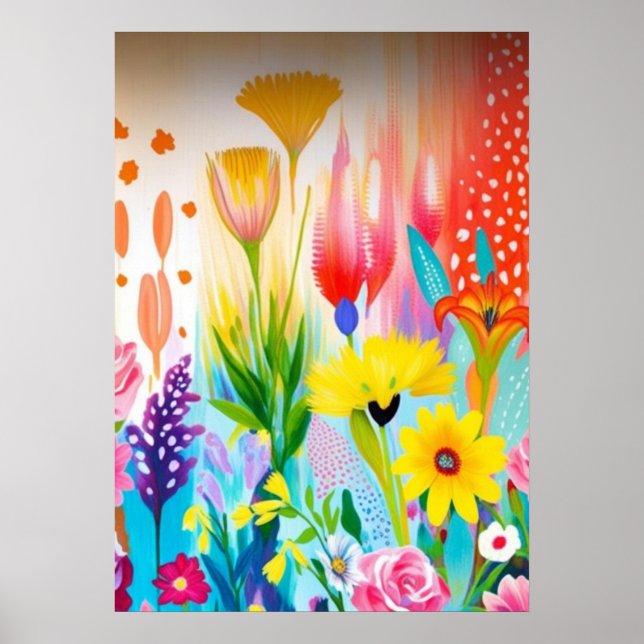 Poster Abstrato Wildflower Meadow (Frente)