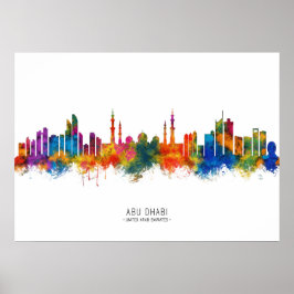 Poster Abu Dhabi UAE Skyline