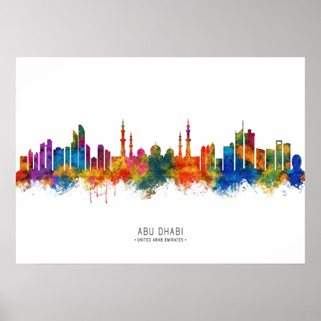 Poster Abu Dhabi UAE Skyline (Frente)