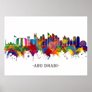 Poster Abu Dhabi UAE Skyline