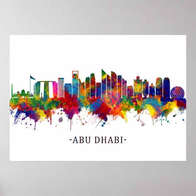 Poster Abu Dhabi UAE Skyline (Frente)