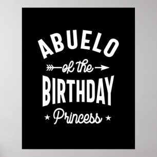 Poster Abuelo Da Princesa De Aniversário