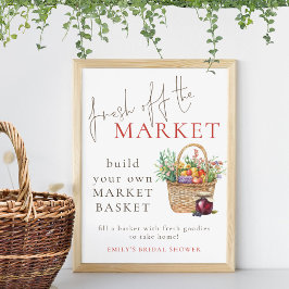 Poster Acabado de Chegar ao Mercado Encha sua Cesta Chá d