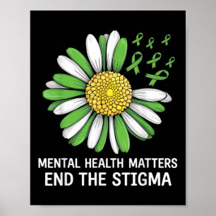 Poster Acabar Com A Saúde Mental Do Estigma - O Cérebro D
