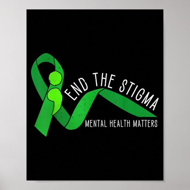 Poster Acabar Com O Estigma Conscientização da Saúde Ment (Frente)