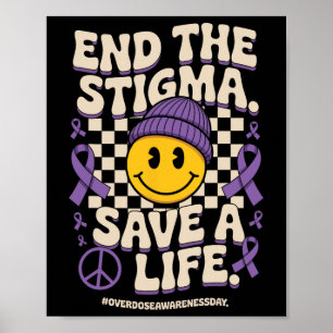 Poster Acabar Com O Estigma Salvar Uma Vida Groovy Dia de