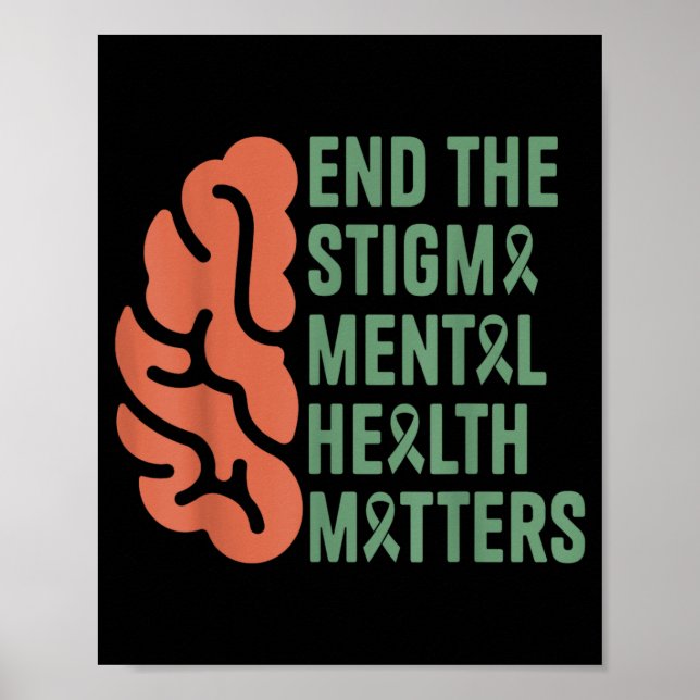 Poster Acabar com o Estigma Saúde Mental (Frente)