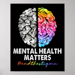 Poster Acabar Com O Ribbo Verde Da Consciência Mental Est